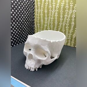 White Skull Vase